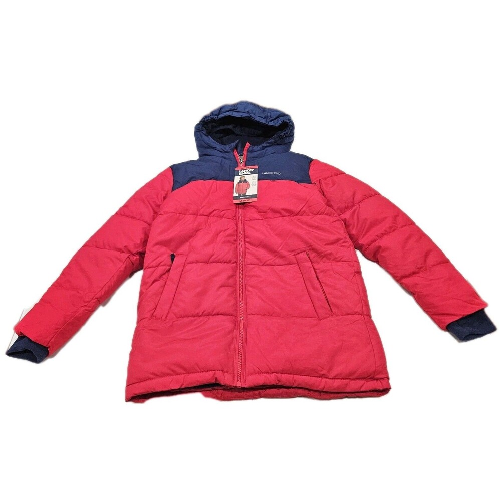 Lands' End Youth Parka / Size Medium 10/12 / Red Blue Multicolor‎ / New